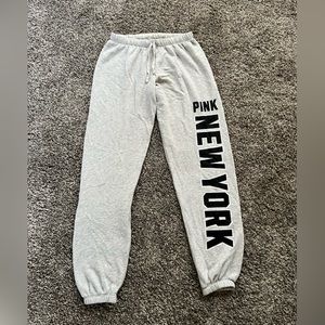 Pink brand New York sweatpants size small; includes pair of lounge pants also